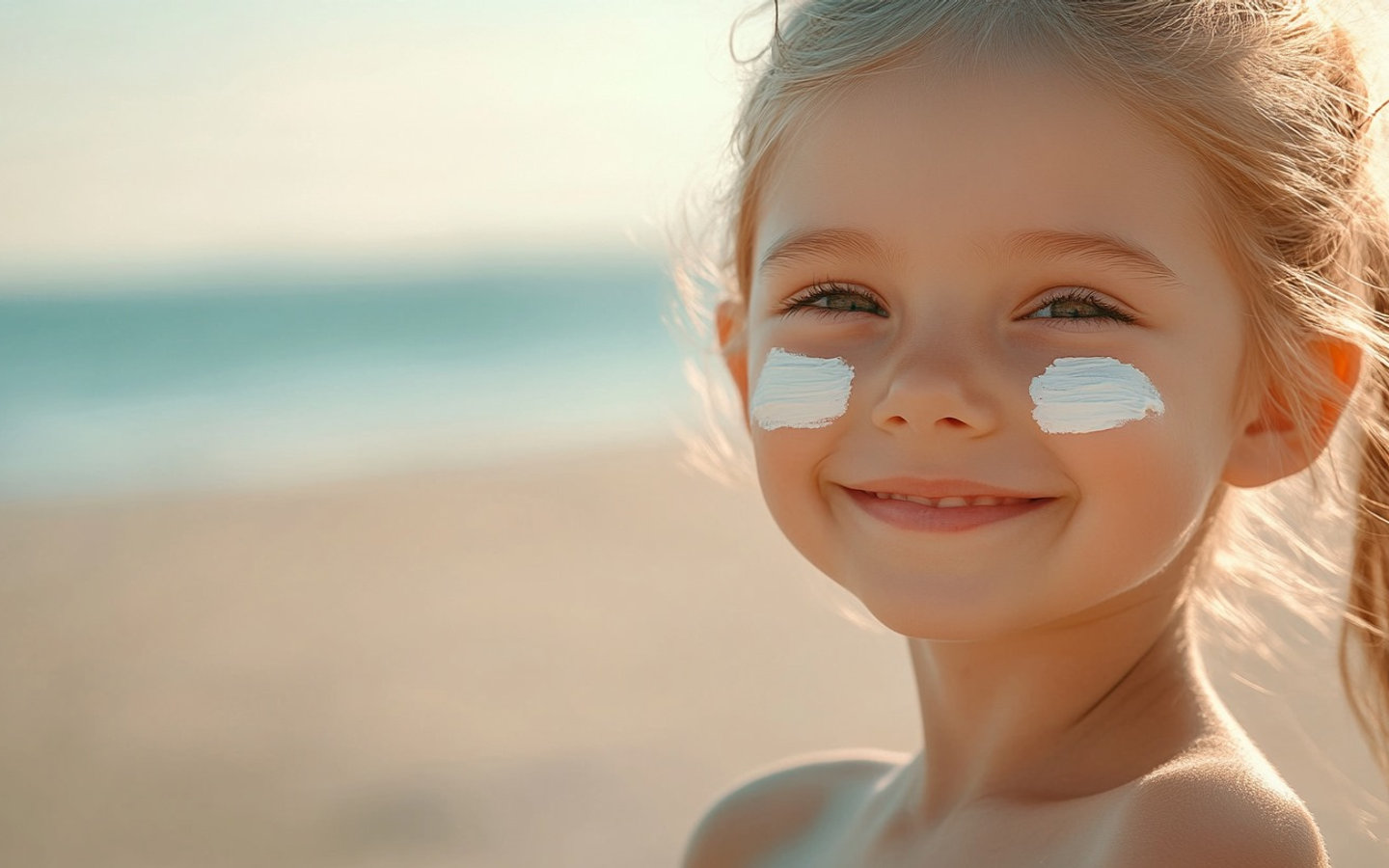 Natural sunscreen applied to skin